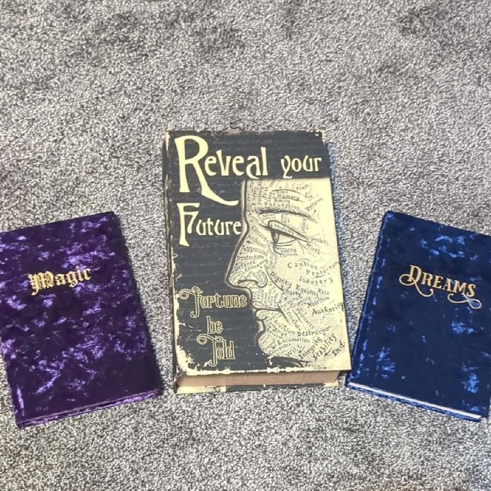Lot of 2 Journal Note Books And Fortune Storage Book Box! Witch 🧹 Halloween 🎃